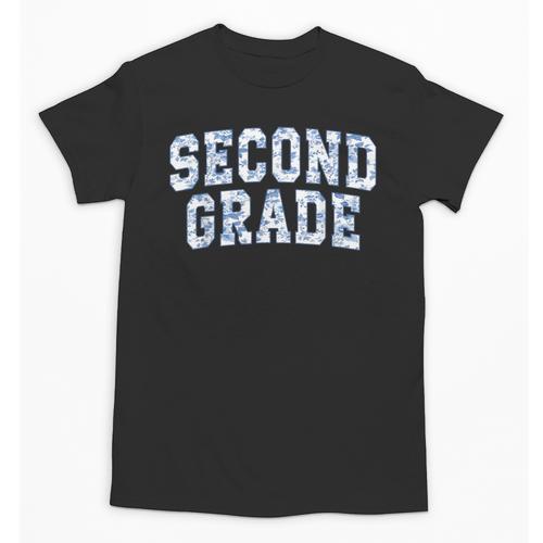 Second Grade Floral Blue Back To School 2nd Grade Teacher Unisex T-Shirt - teacherstshirts.com AU