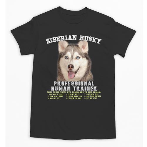Siberian Husky Professional Human Trainer Unisex T-Shirt - Bostonterriersmerch.com