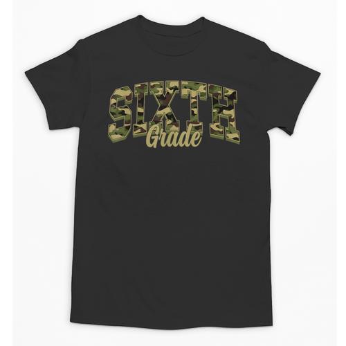 Sixth Grade Teacher Student Camouflage Back To School Unisex T-Shirt - teacherstshirts.com AU