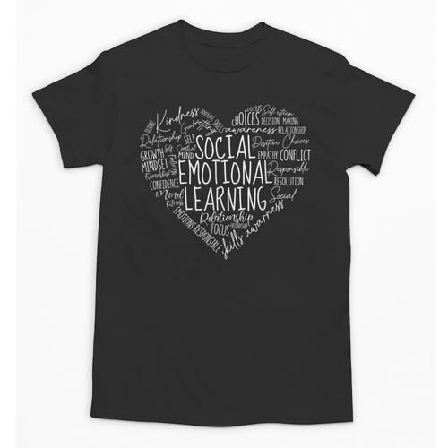 Social Emotional Learning Heart Counselor Teacher SEL Kind Unisex T-Shirt - teacherstshirts.com AU