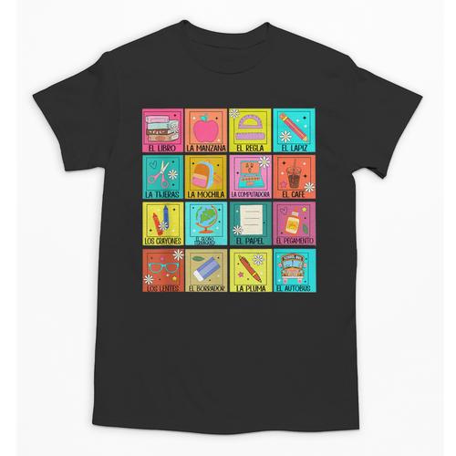 Spanish Teacher Back To School Maestra Dual Language Crew Unisex T-Shirt - teacherstshirts.com