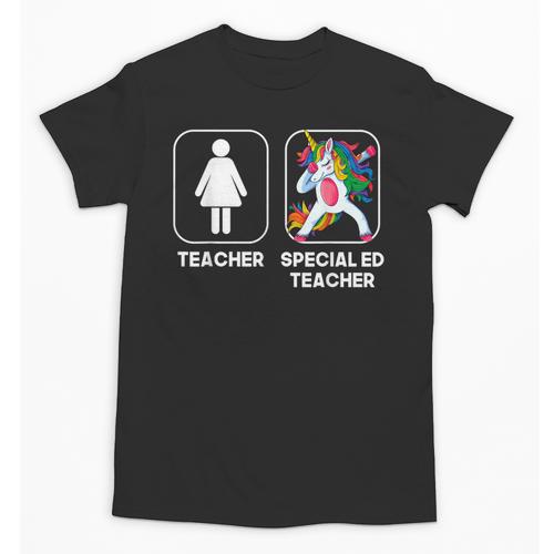 Special Ed Teacher Dabbing Unicorn Teacher Women Unisex T-Shirt - teacherstshirts.com UK