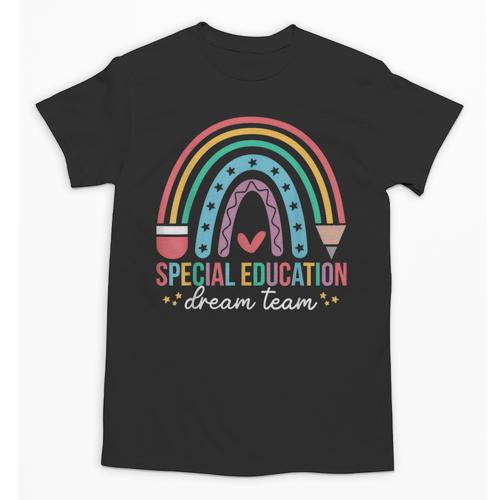 Special Education Dream Team Rainbow SPED Teacher Autism Unisex T-Shirt - teacherstshirts.com UK