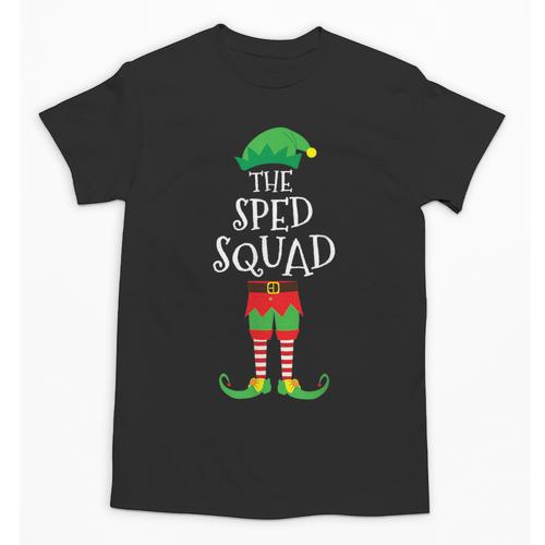 SPED Squad Elf Teacher Matching Christmas Party Pajama Unisex T-Shirt - teacherstshirts.com DE