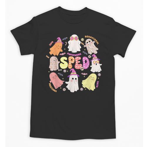 SPED Teacher Halloween Spooky Special Education Team Men Women Kids Unisex T-Shirt - teacherstshirts.com DE