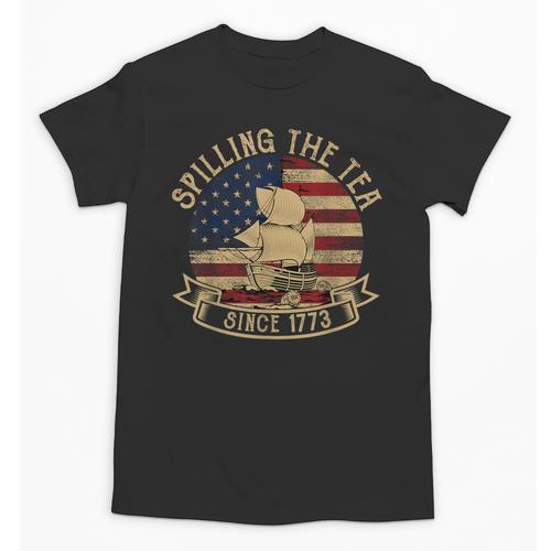 Spilling The Tea Since 1773 American History Teacher Vintage Unisex T-Shirt - teacherstshirts.com CA