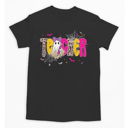Spooky Halloween Teacher Para Counselor SPED Preppy Boo Kids Unisex T-Shirt - teacherstshirts.com CA