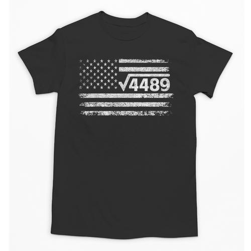Square Root 4489 Slang Math Teacher Six Seven 6 7 USA Flag Unisex T-Shirt - teacherstshirts.com UK
