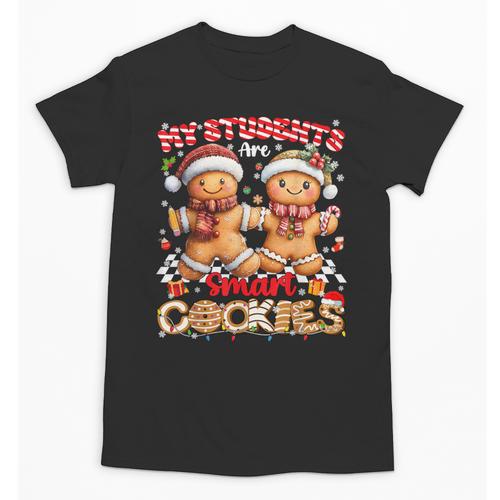 My Student Are Smart Cookies Pjs Christmas Xmas Teacher Unisex T-Shirt - teacherstshirts.com UK
