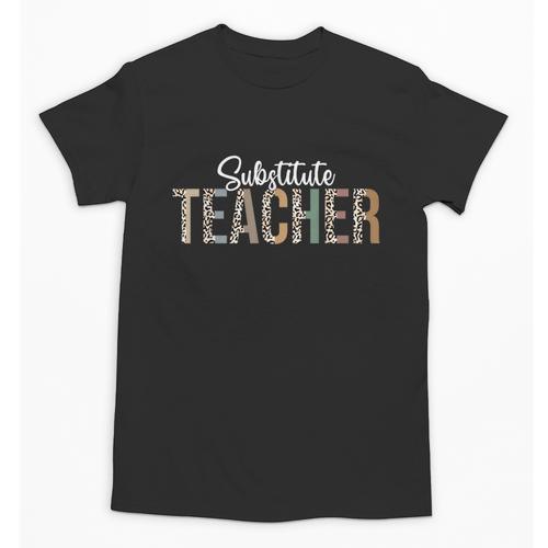 Substitute Teacher Supplies For Teachers Leopard For Men Women Unisex T-Shirt - teacherstshirts.com CA