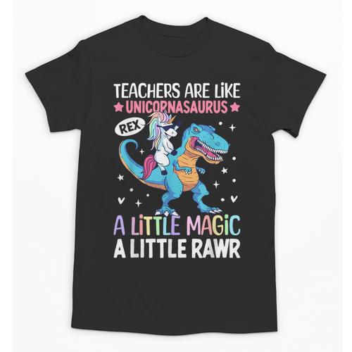 T Rex Dinosaur Unicorn Teachers Are Like Unicornasaurus Rex Unisex T-Shirt - teacherstshirts.com