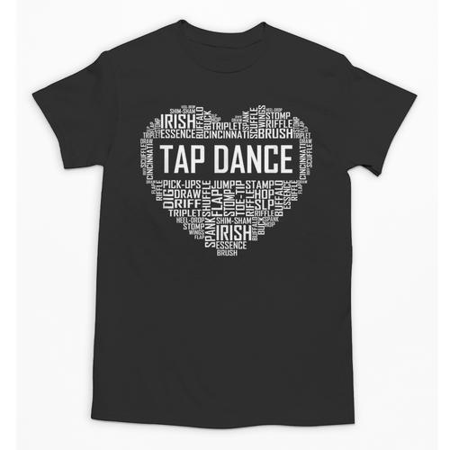 Tap Dance Heart Lover Tap Dancer Dancing Teacher For Men Women Girls Kids Unisex T-Shirt - teacherstshirts.com CA