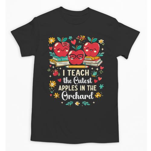 I Teach The Cutest Apples In The Orchard Cute Fall Teacher Unisex T-Shirt - teacherstshirts.com AU