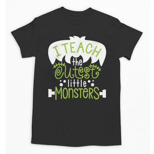 I Teach The Cutest Little Monsters Halloween Teacher Spooky Unisex T-Shirt - teacherstshirts.com AU