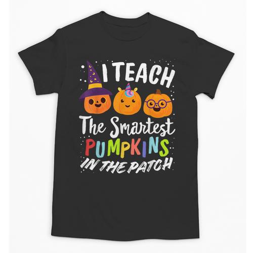 I Teach The Smartest Pumpkins The Patch Teacher Fall Season For Men Women Kids Unisex T-Shirt - teacherstshirts.com DE