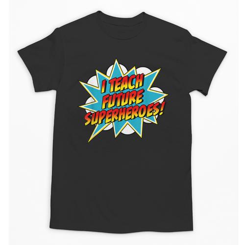I Teach Superheroes Retro Comic Super Teacher Graphic Unisex T-Shirt - teacherstshirts.com AU