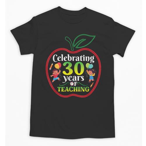 Teacher Celebrating 30 Years Of Teaching Students School Unisex T-Shirt - teacherstshirts.com CA