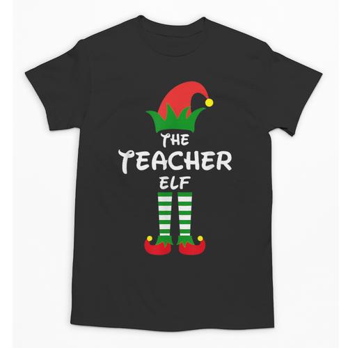 The Teacher Elf Family Matching Group Idea Christmas Unisex T-Shirt - teacherstshirts.com