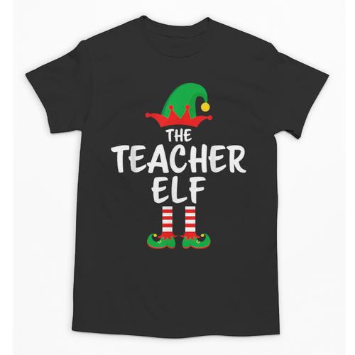 The Teacher Elf Matching Family Christmas Unisex T-Shirt - teacherstshirts.com
