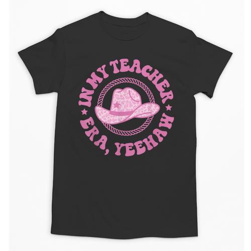 In My Teacher Era Yeehaw Pink Teacher Western Cowgirl Unisex T-Shirt - teacherstshirts.com CA