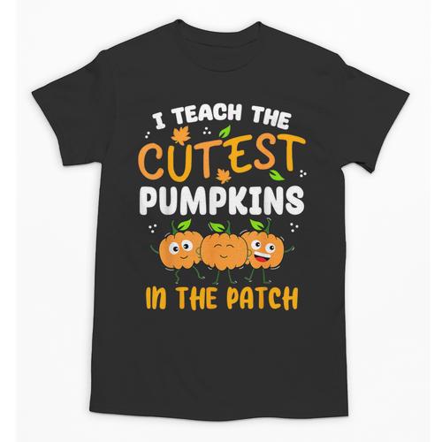 Teacher Halloween Pre-K Teacher Kindergarten Cutest Pumpkins Men Women Kids Unisex T-Shirt - teacherstshirts.com