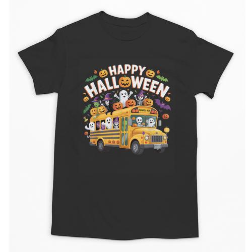 Teacher Halloween School Bus Driver Cute Ghost Witch Party Unisex T-Shirt - teacherstshirts.com UK