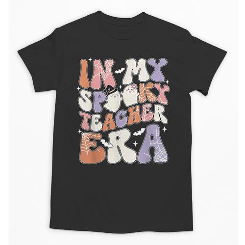 Teacher Halloween In My Spooky Teacher Era Retro Groovy Unisex T-Shirt - teacherstshirts.com AU