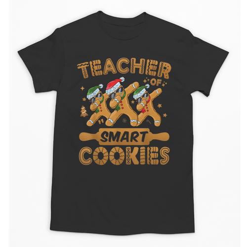 Teacher Of Smart Cookies Gingerbread Christmas Teacher Unisex T-Shirt - teacherstshirts.com DE