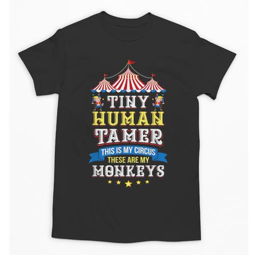 Teacher Tiny Human Tamer This My Circus These Are My Monkeys Unisex T-Shirt - teacherstshirts.com AU