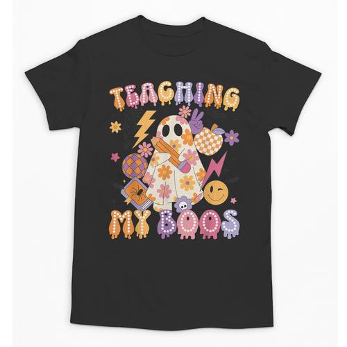 Teaching My Boos Ghost Halloween Costumes Teacher Men Women Unisex T-Shirt - teacherstshirts.com AU