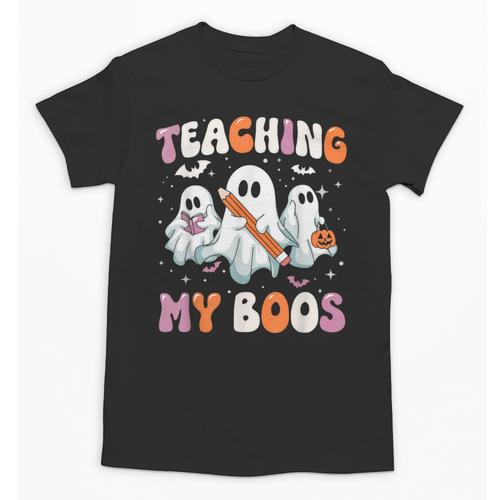 Teaching My Boos Teacher Cute Ghost Teacher Halloween Unisex T-Shirt - teacherstshirts.com CA