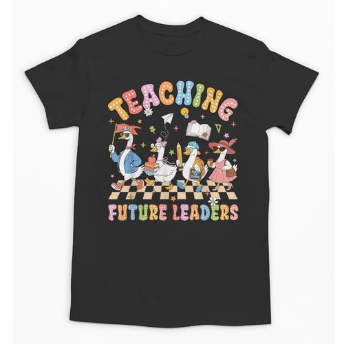Teaching Future Leaders Teacher Back To School Cute Goose Unisex T-Shirt - teacherstshirts.com UK