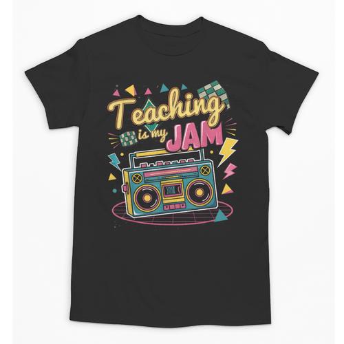 Teaching Is My Jam Groovy Retro Teacher Back To School Unisex T-Shirt - teacherstshirts.com DE