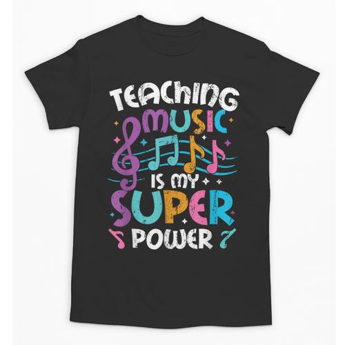 Teaching Music Is My Superpower Music Teacher For Men Women Kids Unisex T-Shirt - teacherstshirts.com AU