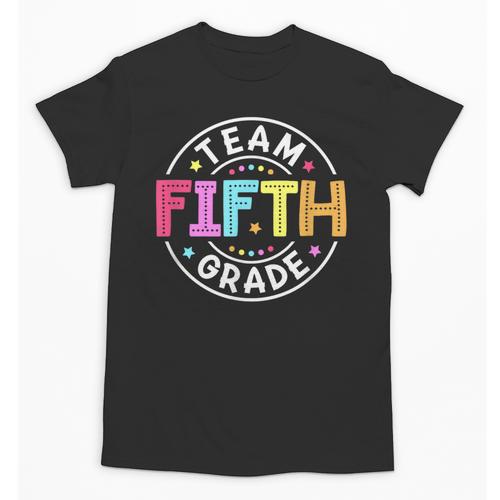Team Fifth Grade Teacher Back To School 5th Grade Squad Kids Unisex T-Shirt - teacherstshirts.com DE