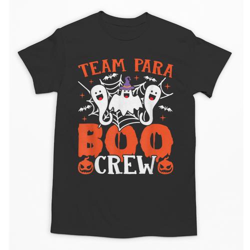 Team Para Boo Crew Halloween Ghost Paraprofessional Teacher Unisex T-Shirt - teacherstshirts.com AU