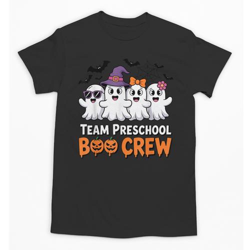 Team Preschool Boo Crew Halloween Teacher Student Costume Unisex T-Shirt - teacherstshirts.com UK