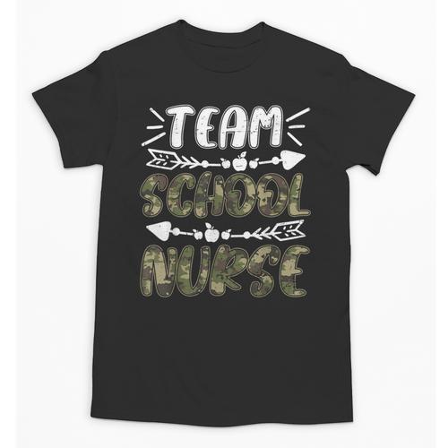 Team School Nurse Camo Teacher Student Back To School For Men Women Unisex T-Shirt - teacherstshirts.com AU
