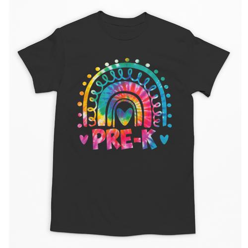 Tie Dye Prek Teacher Rainbow Preschool Back To School Girl Unisex T-Shirt - teacherstshirts.com AU