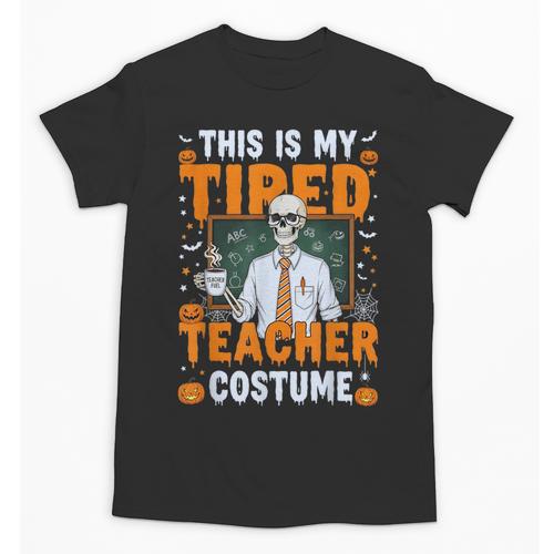This Is My Tired Teacher Costume Halloween Costumes Unisex T-Shirt - teacherstshirts.com AU