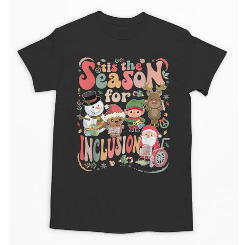 Tis The Season For Inclusion Christmas Sped Teacher Unisex T-Shirt - teacherstshirts.com UK