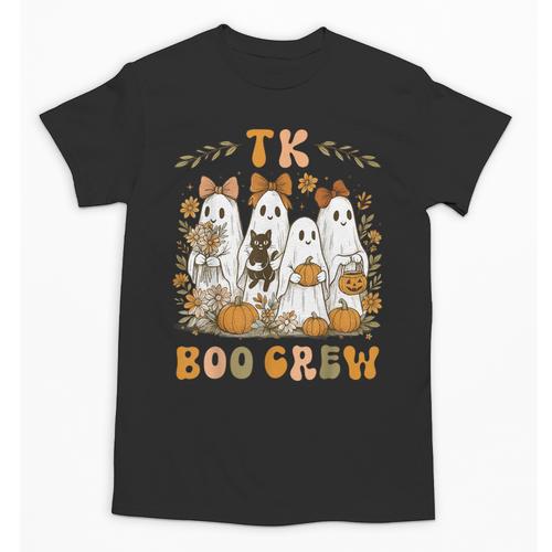 TK Boo Crew Preppy Halloween Floral Ghost TK Teacher Team TK Unisex T-Shirt - teacherstshirts.com DE