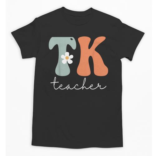 TK Teacher Retro Groovy Vintage Happy First Day Of School Unisex T-Shirt - teacherstshirts.com