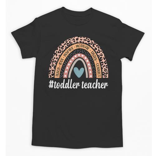 Toddler Teacher Rainbow Leopard Infant Teacher Men Women Unisex T-Shirt - teacherstshirts.com AU