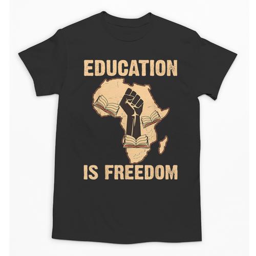 History Education Is Freedom African Map Black Teacher Unisex T-Shirt - teacherstshirts.com UK
