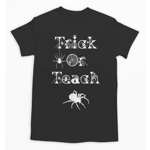 Trick Or Teach Halloween Teacher Shirt Teaching Spider Tee For Men Women Kids Unisex T-Shirt - teacherstshirts.com AU