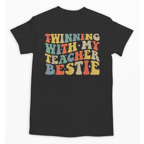 Twin Day Friends Teacher Twinning With My Bestie Matching Unisex T-Shirt - teacherstshirts.com AU