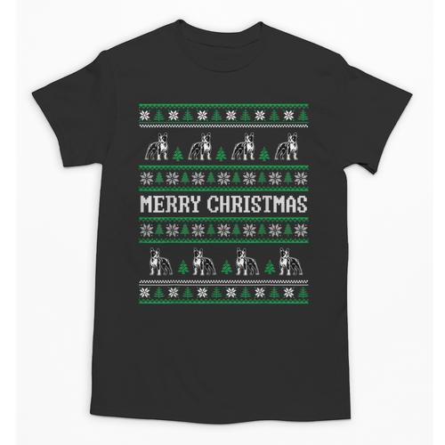 Ugly Sweater Boston Terrier Dog Christmas Dog Lover Xmas Men Women Kids Unisex T-Shirt - Bostonterriersmerch.com UK