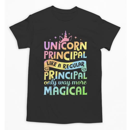 Unicorn Principal Back To School Teacher Appreciation Unisex T-Shirt - teacherstshirts.com UK