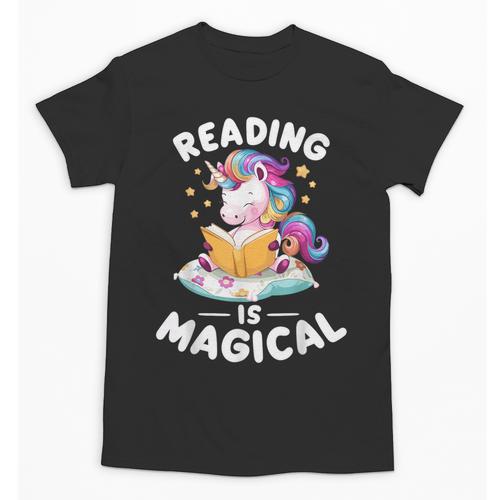 Unicorn Teacher Reading Is Magical Book Unisex T-Shirt - teacherstshirts.com